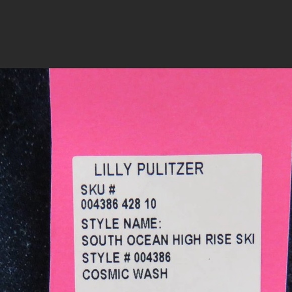 Lilly Pulitzer South Ocean High Rise Skinny Jeans Size 6 cosmic dark Wash - Picture 12 of 13